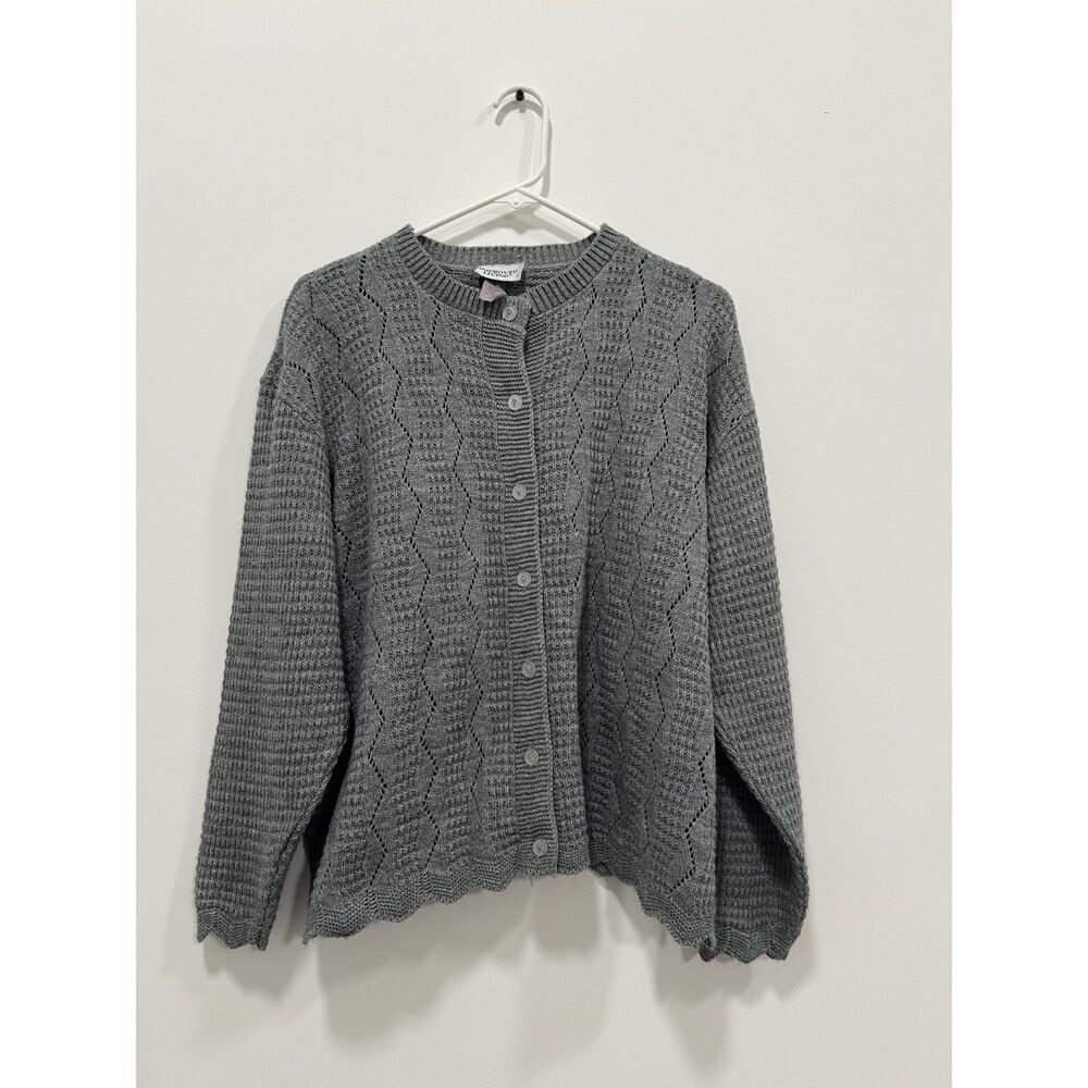 Vintage Improved Living Knit Cardigan Sweater Made In USA